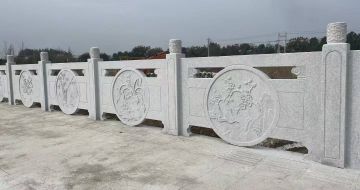 吉林市芝麻白河道栏杆 石材栏杆