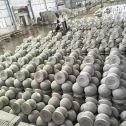 吉林市芝麻白圆球 石球 挡车球