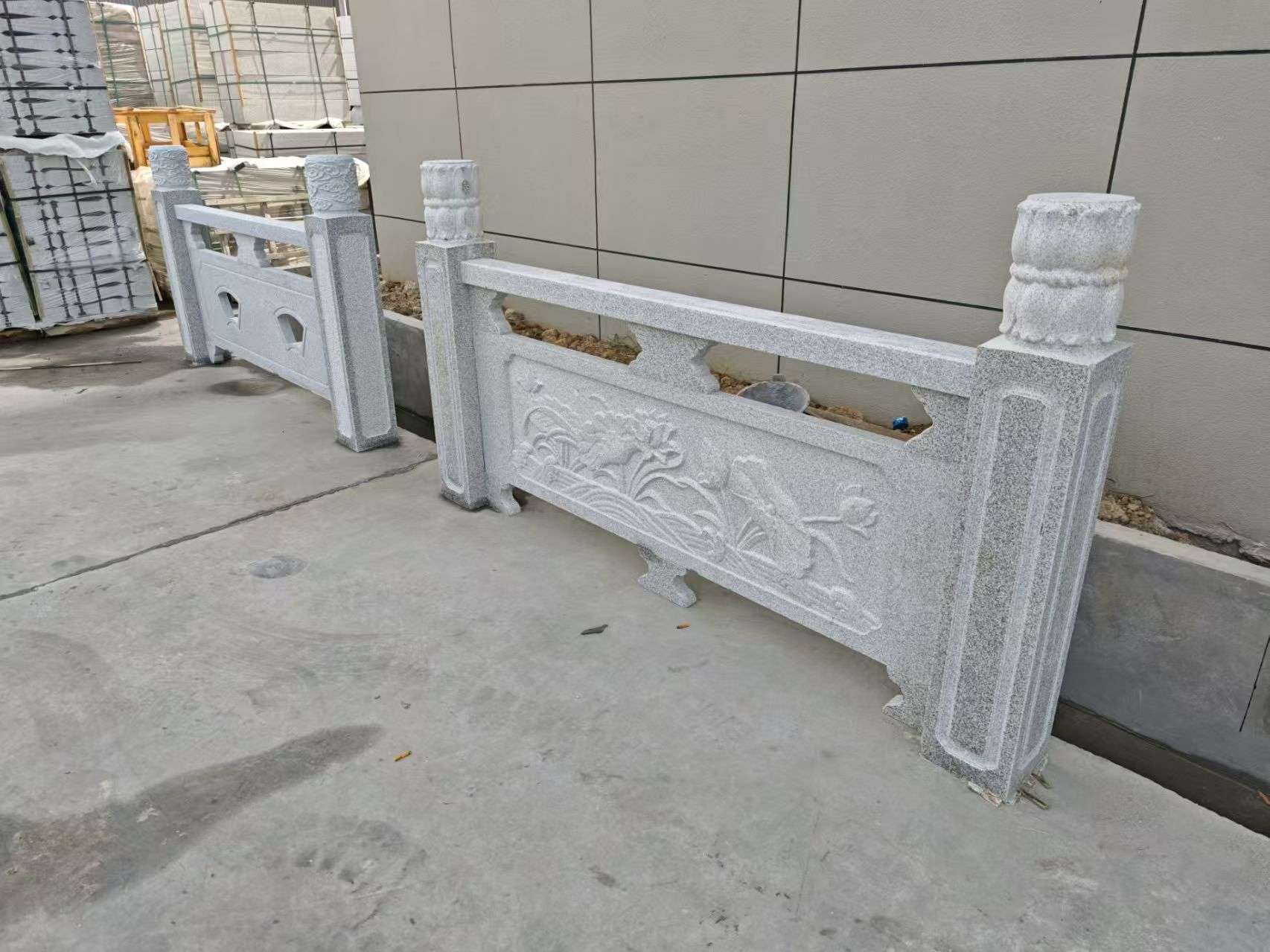 吉林市芝麻白河道栏杆 石材栏杆