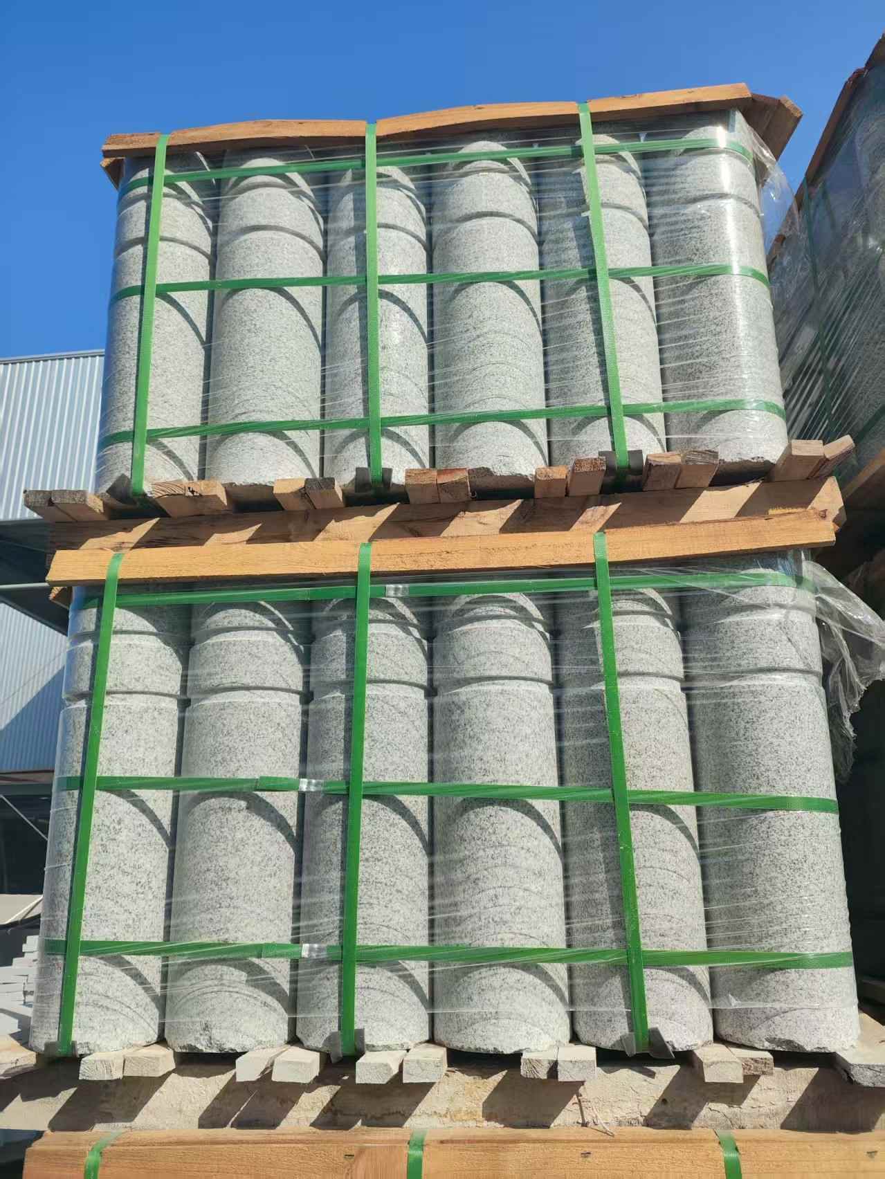 吉林市挡车柱芝麻白 挡车石