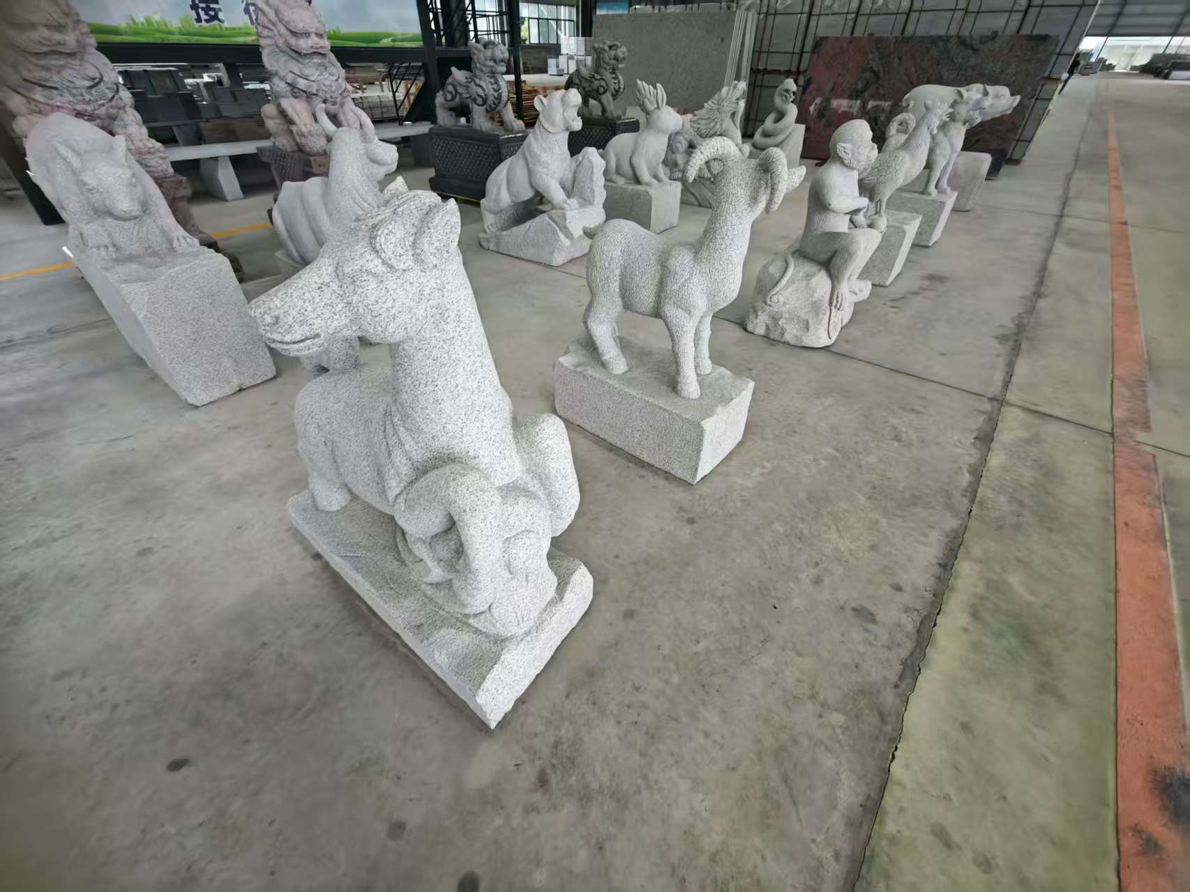 吉林市芝麻白雕刻 十二生肖 异形雕刻