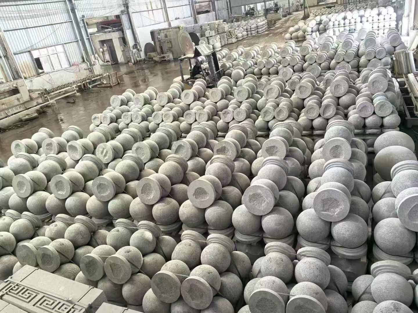 吉林市芝麻白圆球 石球 挡车球